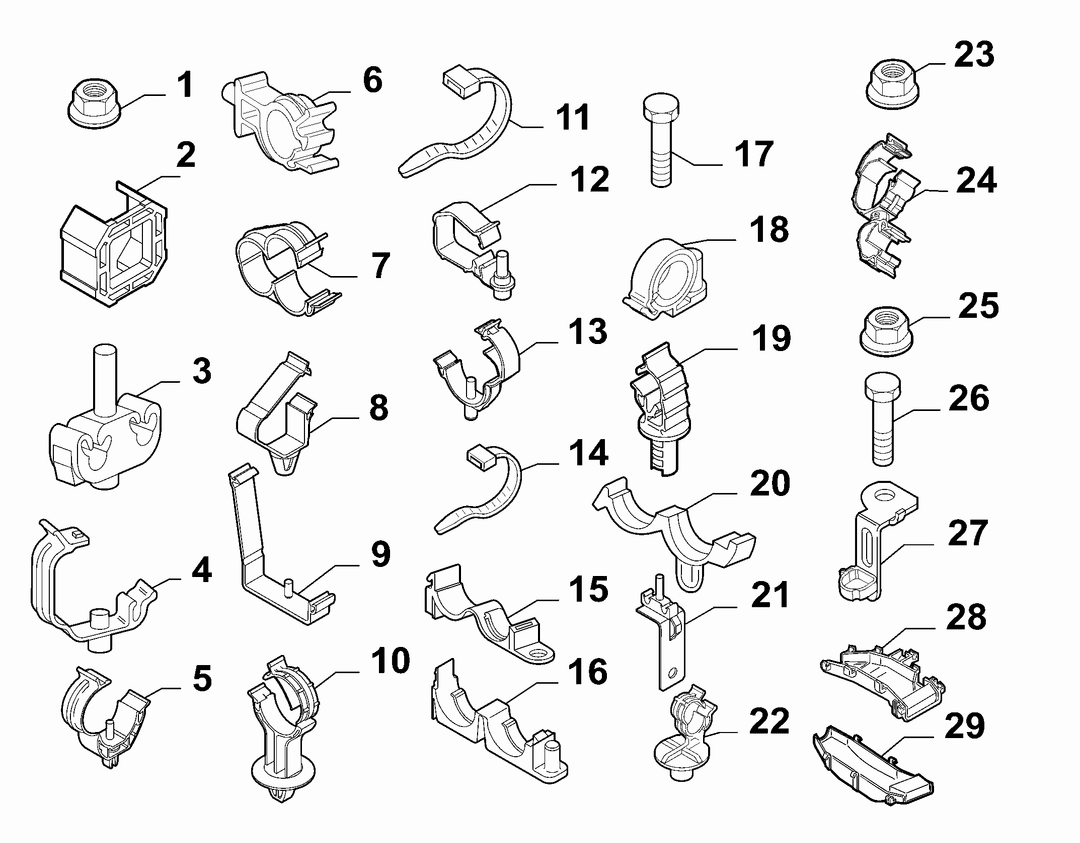 CABLE SET FIXINGS 2