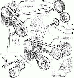 VARIOUS CONTROLS (BELTS AND PULLEYS)