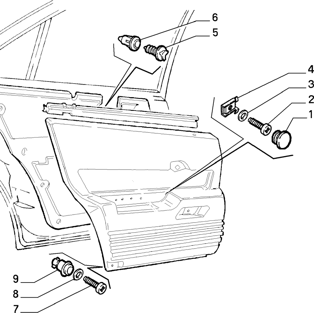 PANELS FOR REAR SIDE DOOR 3