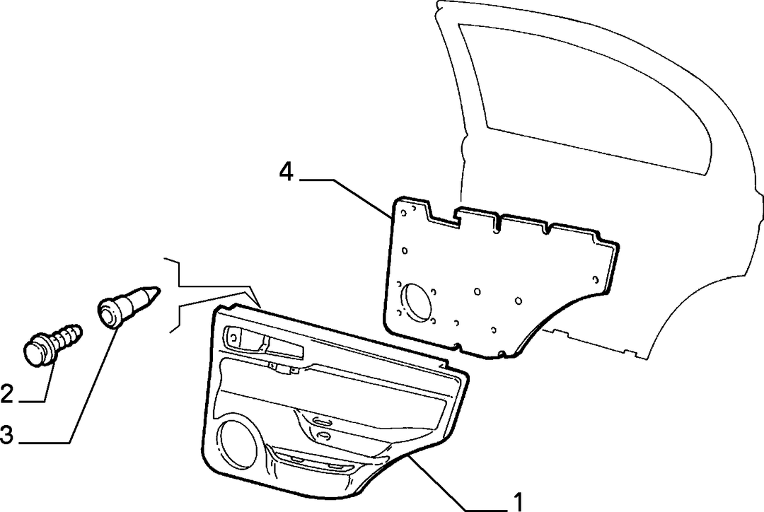 PANELS FOR REAR SIDE DOOR 1