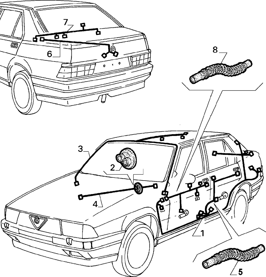 CABLE HARNESS (REAR SEAT) 7