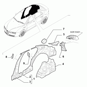 BODYSHELL,STRUCTURE (REAR PART)