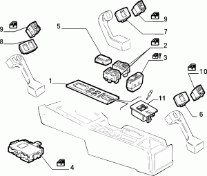VARIOUS CONTROL PUSH BUTTONS AND SWITCHES 