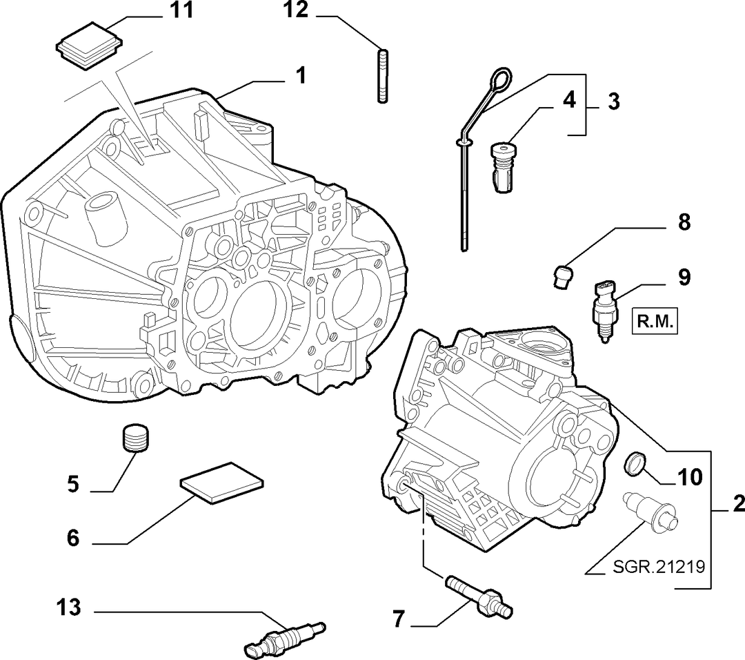 TRANSMISSION AND DIFFERENTIAL UNIT, CASING AND COVERS 7
