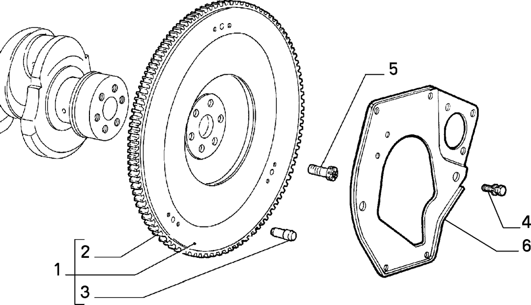 CRANKSHAFT AND FLYWHEEL 2