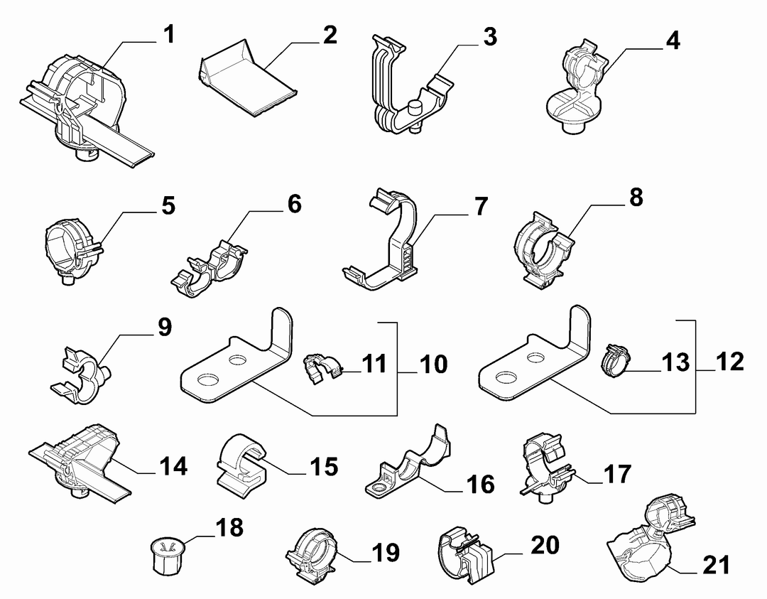 CABLE SET FIXINGS 2