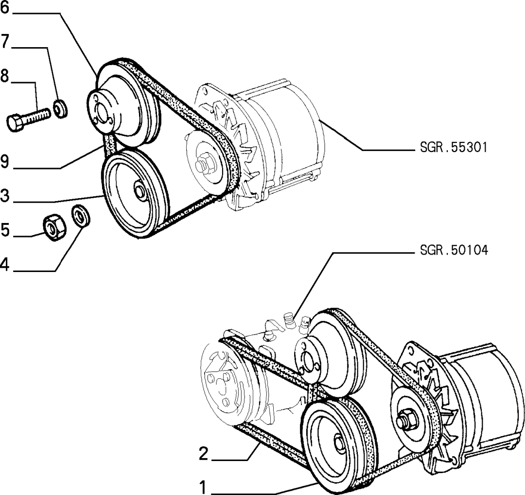 VARIOUS CONTROLS (BELTS AND PULLEYS) 1