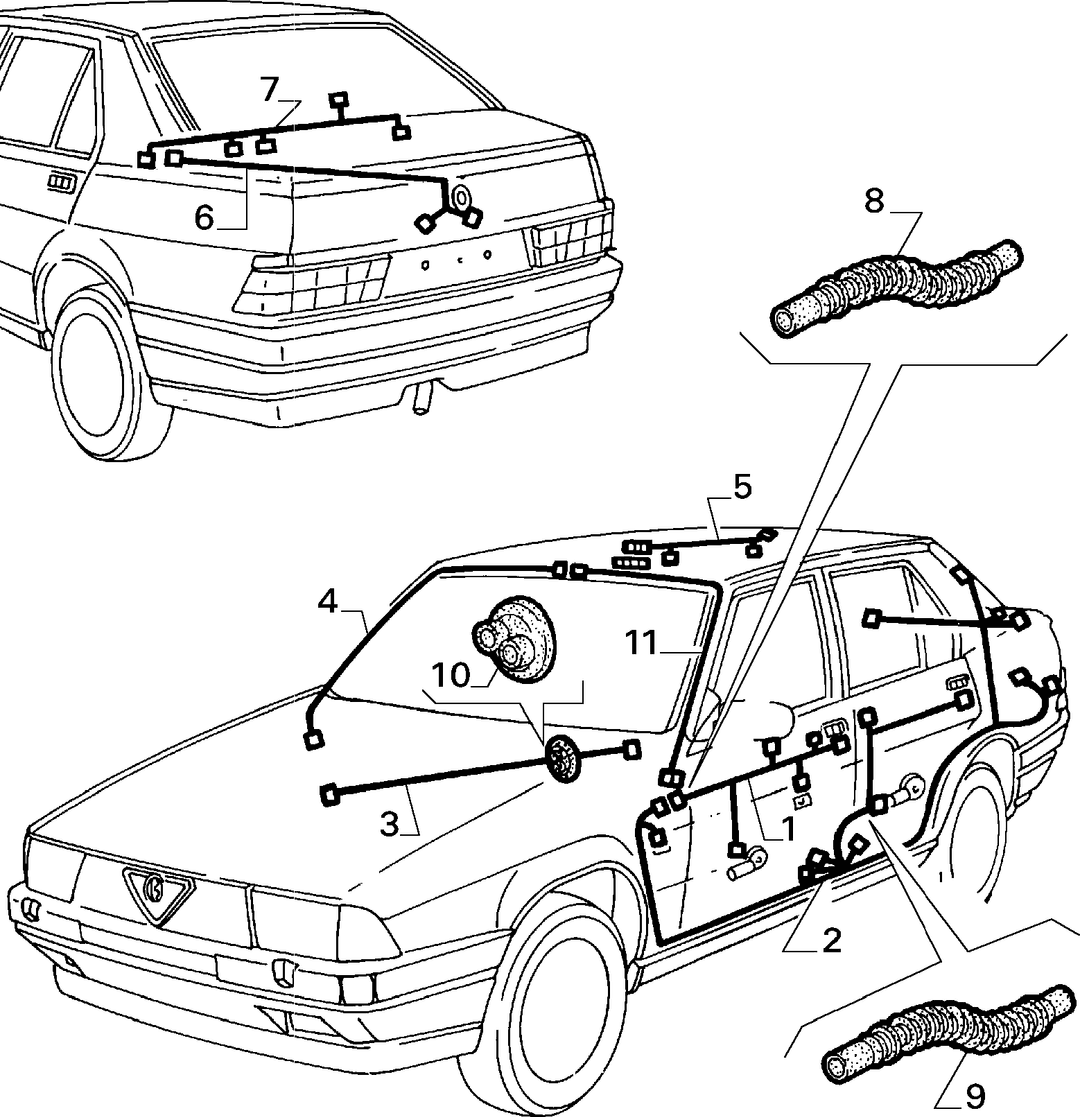 CABLE HARNESS (REAR SEAT) 1