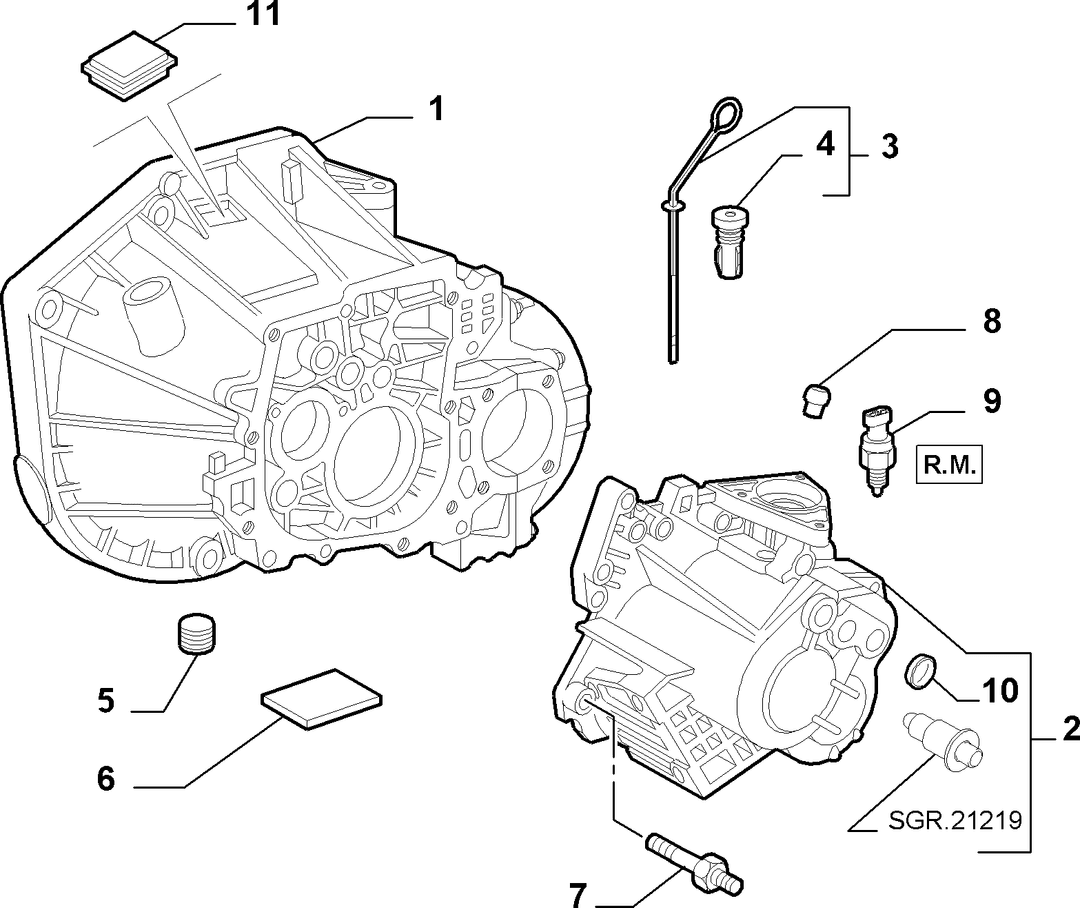 TRANSMISSION AND DIFFERENTIAL UNIT, CASING AND COVERS 4