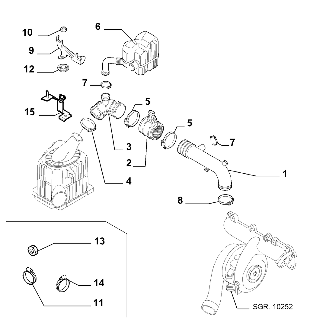 AIR FILTER AND PIPING 10