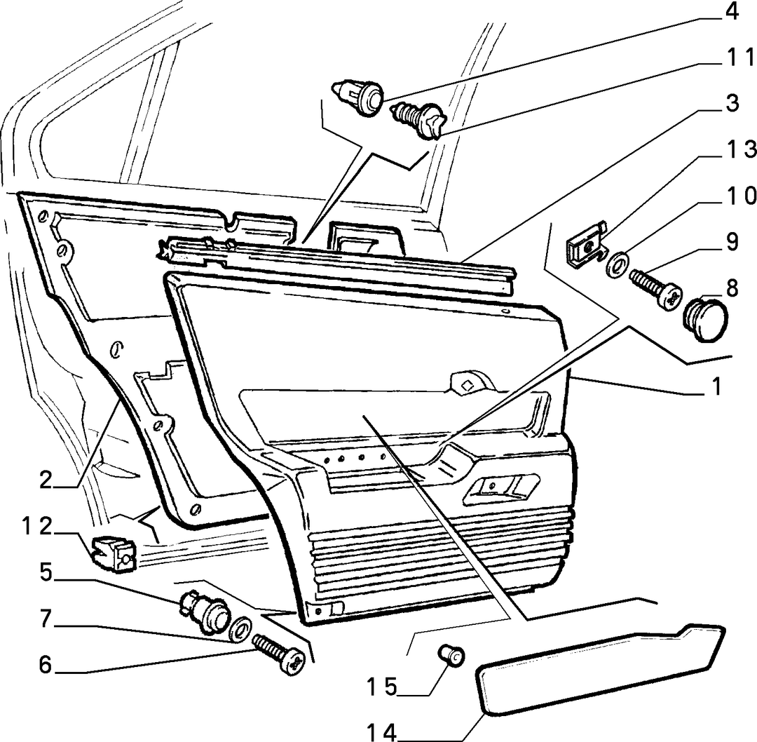 PANELS FOR REAR SIDE DOOR 2