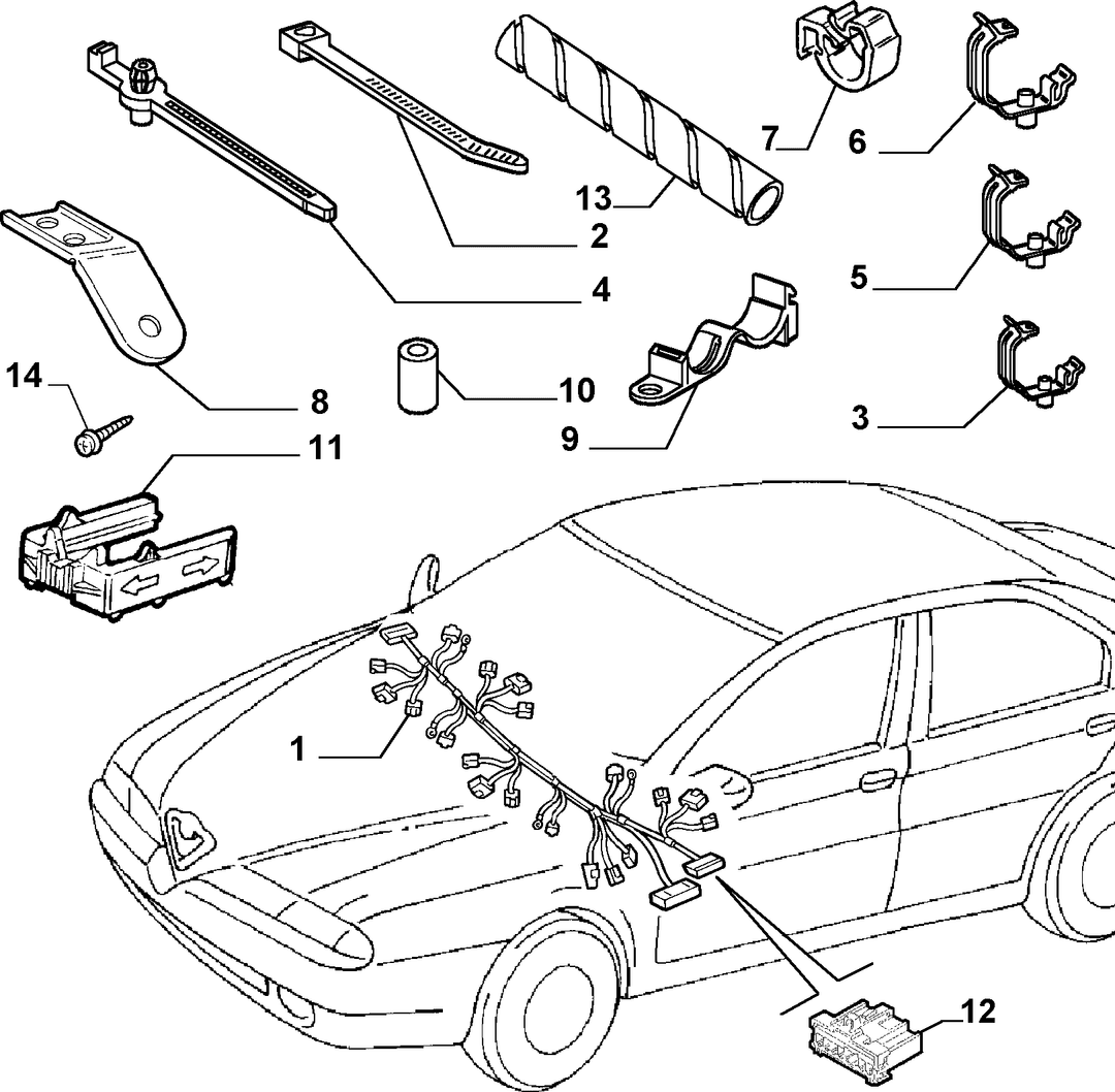 CABLE SET (CENTRAL PART) 2