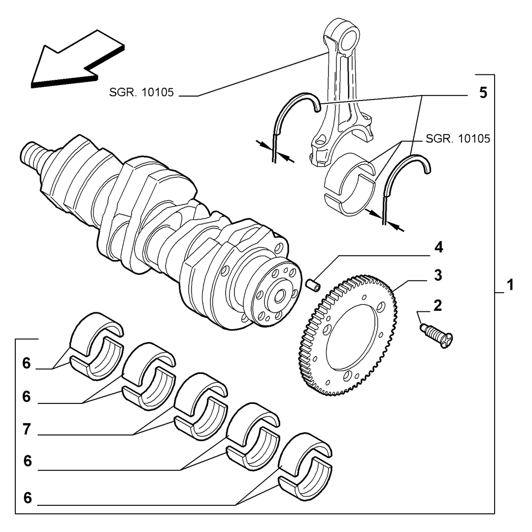 CRANKSHAFT AND FLYWHEEL 6