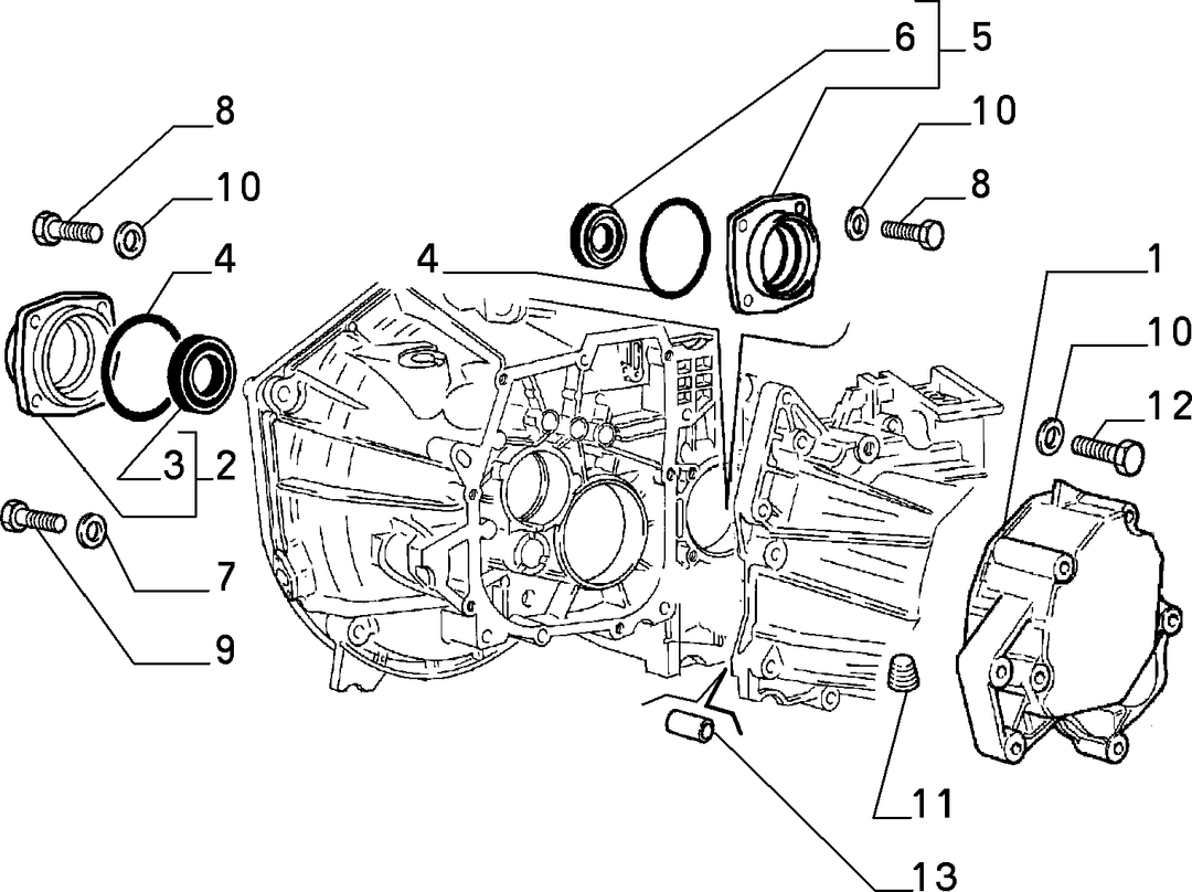 TRANSMISSION AND DIFFERENTIAL UNIT, CASING AND COVERS 10