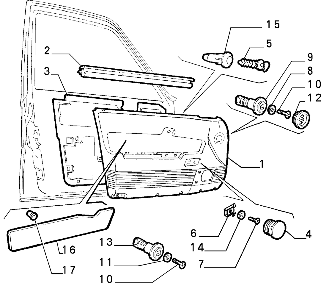INTERIOR PANELS FOR FRONT SIDE DOORS  1
