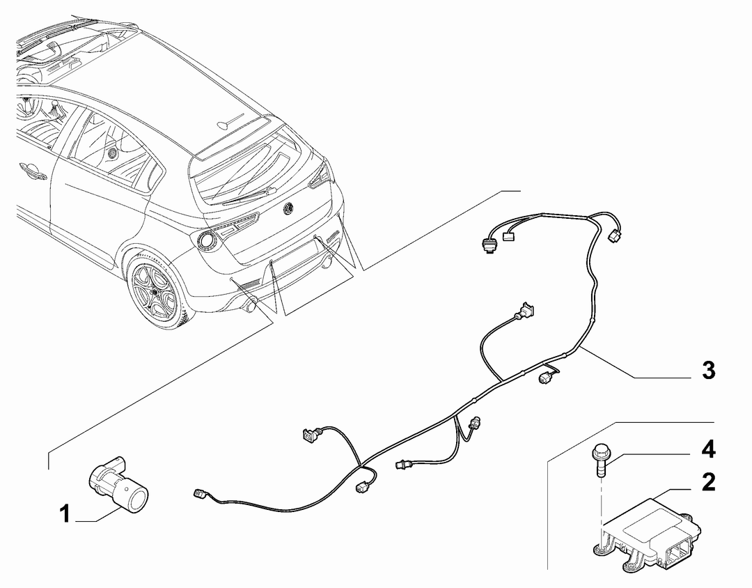 CENTRALISED REAR PARKING SENSOR