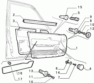 INTERIOR PANELS FOR FRONT SIDE DOORS 