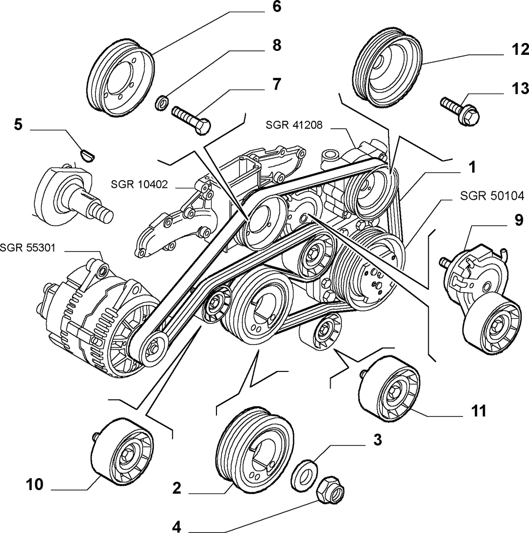 VARIOUS CONTROLS (BELTS AND PULLEYS) 5