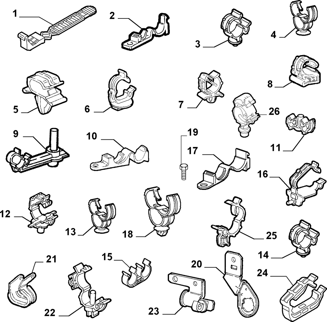CABLE SET FIXINGS  1