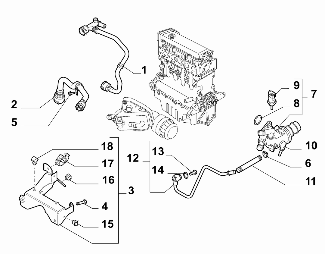 THERMOSTAT AND WATER PIPES 1