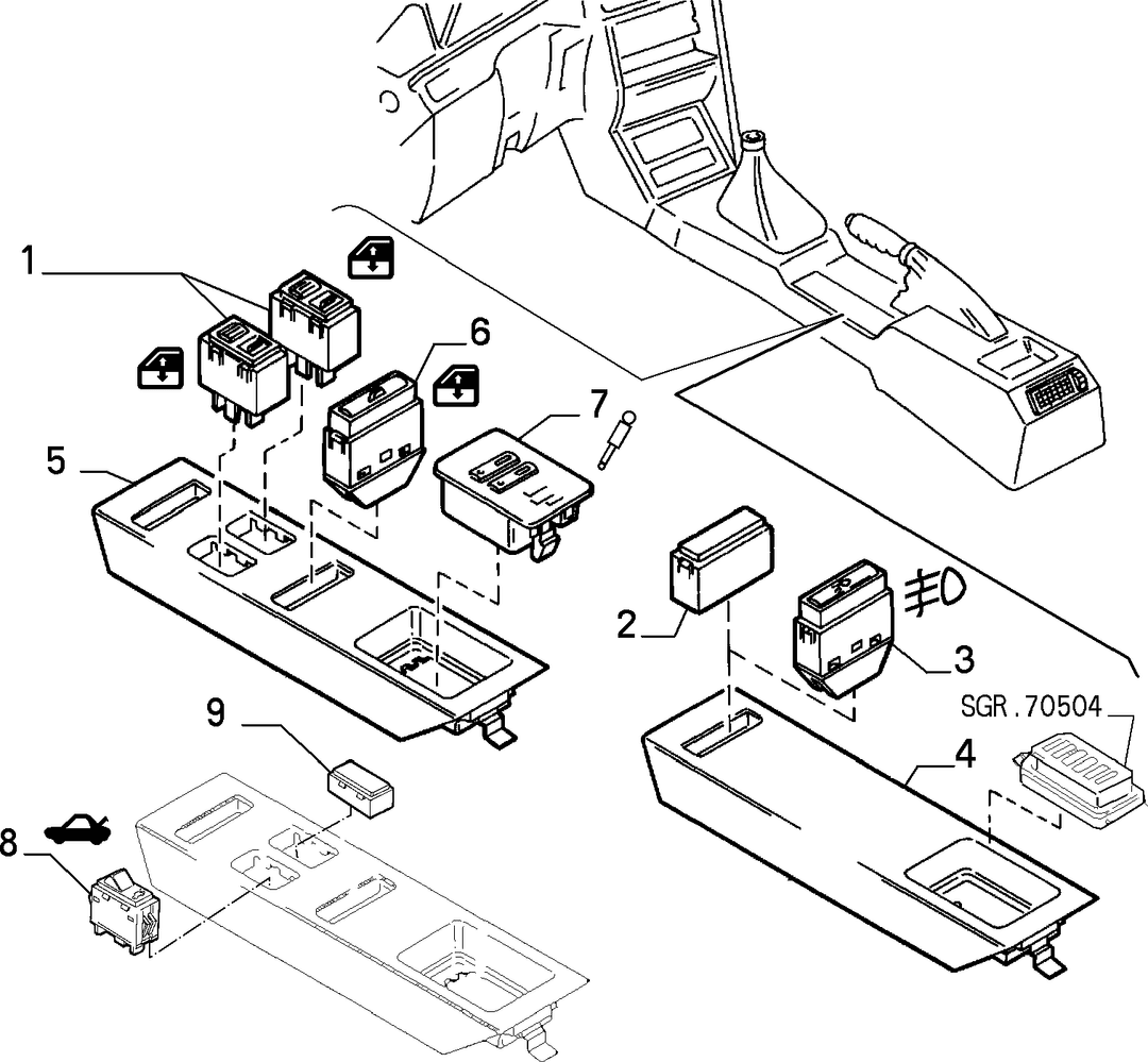 VARIOUS CONTROL PUSH BUTTONS AND SWITCHES  1