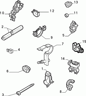 CABLE SET FIXINGS 
