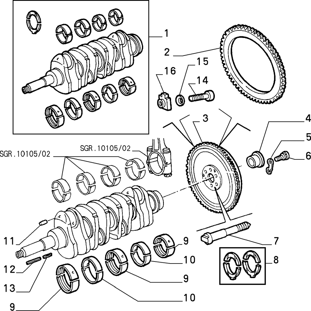 CRANKSHAFT AND FLYWHEEL 3