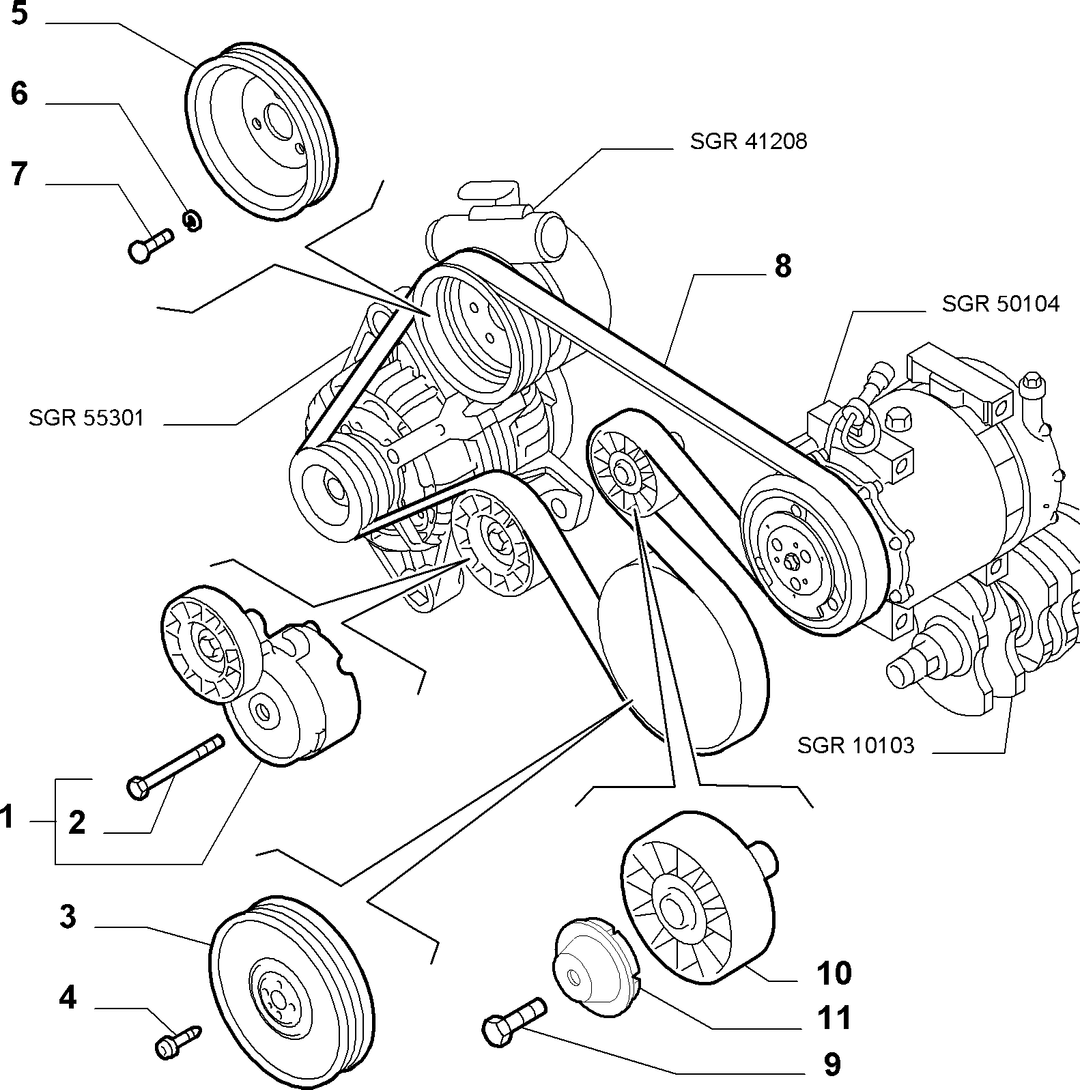 VARIOUS CONTROLS (BELTS AND PULLEYS) 14