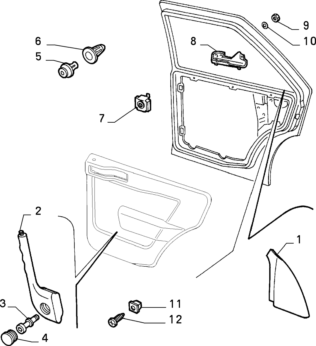 PANELS FOR REAR SIDE DOOR 5