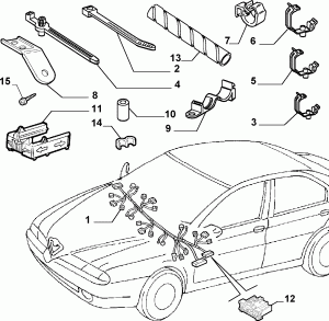 CABLE SET (CENTRAL PART)