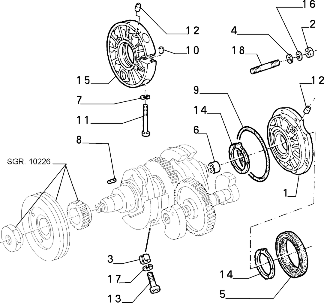 CRANKSHAFT AND FLYWHEEL 2