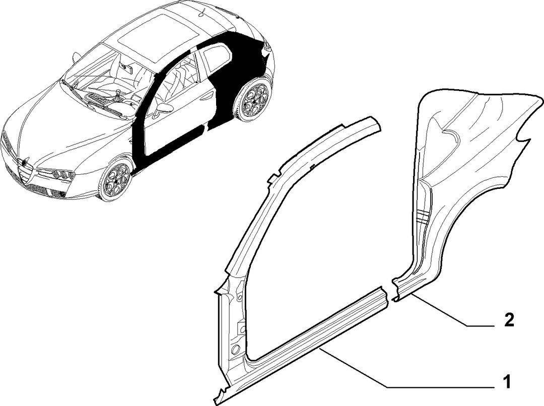 BODYSHELL, PANELS (CENTRAL PART)  2