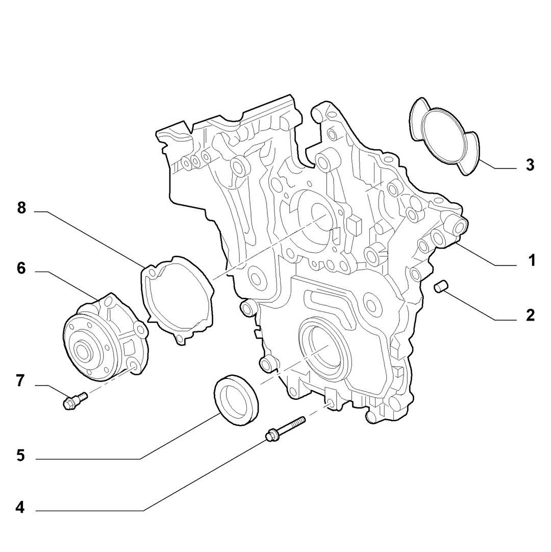 WATER PUMP AND GASKETS 6