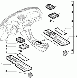 VARIOUS CONTROL PUSH BUTTONS AND SWITCHES