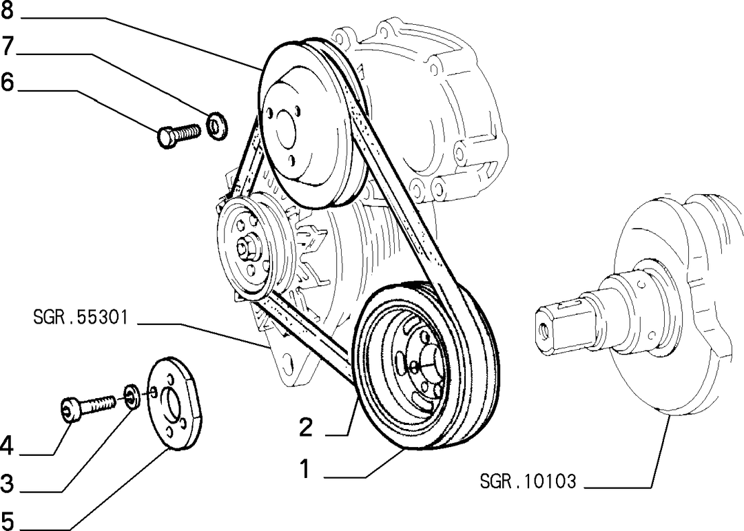VARIOUS CONTROLS (BELTS AND PULLEYS) 7