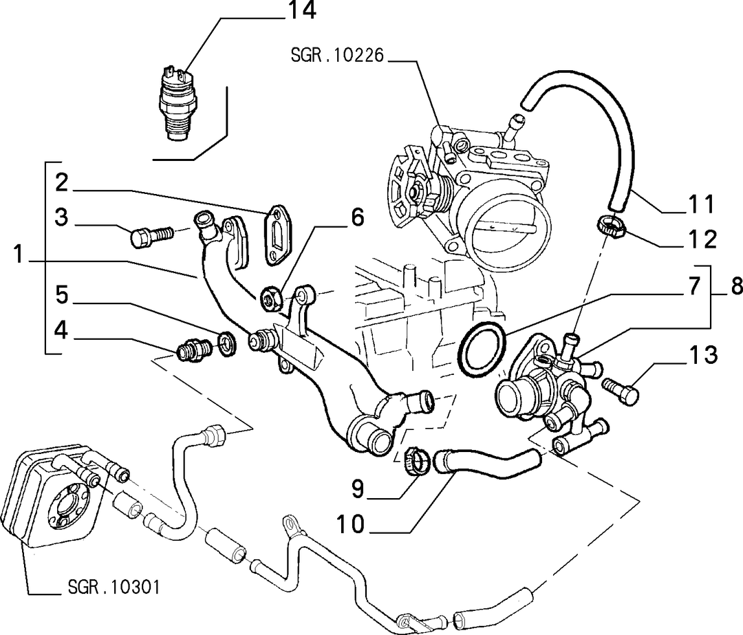 WATER PUMP AND LINES 14