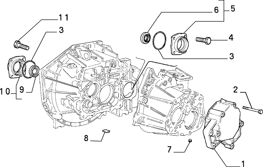 TRANSMISSION AND DIFFERENTIAL UNIT, CASING AND COVERS 8