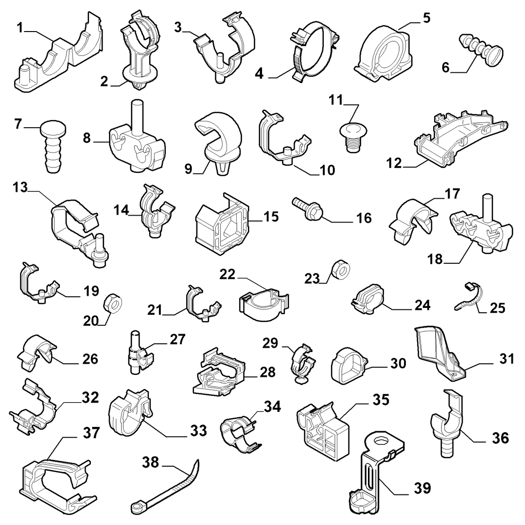 CABLE SET FIXINGS  1