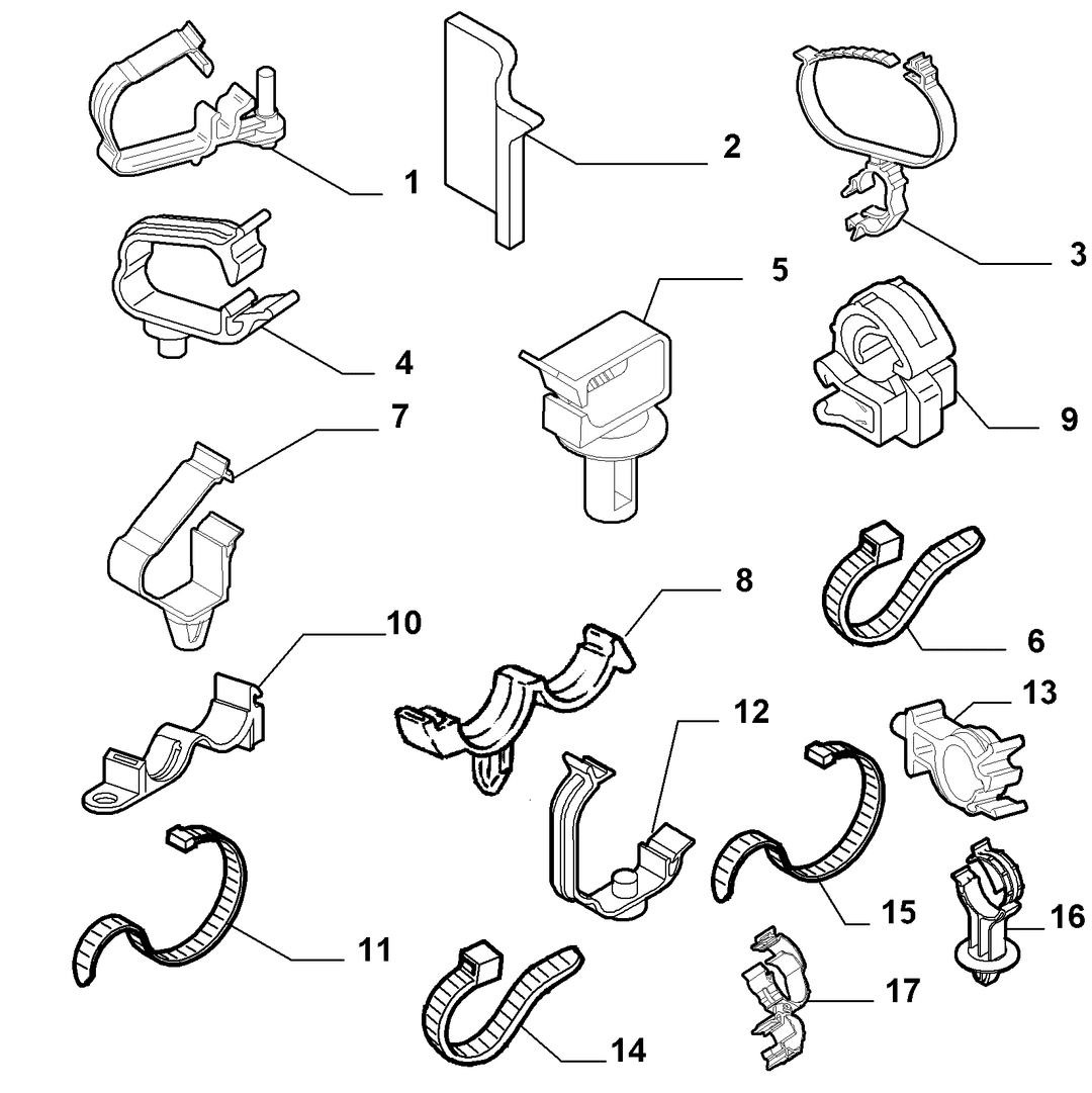 CABLE SET FIXINGS  2