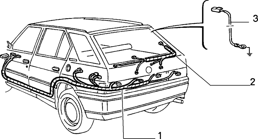 CABLE HARNESS (REAR SEAT) 2