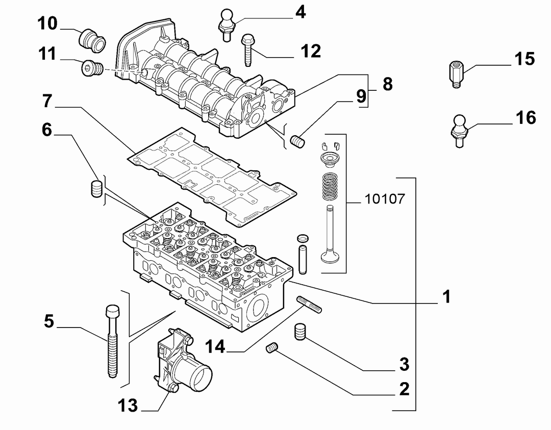 CYLINDER HEAD AND GASKETS 1