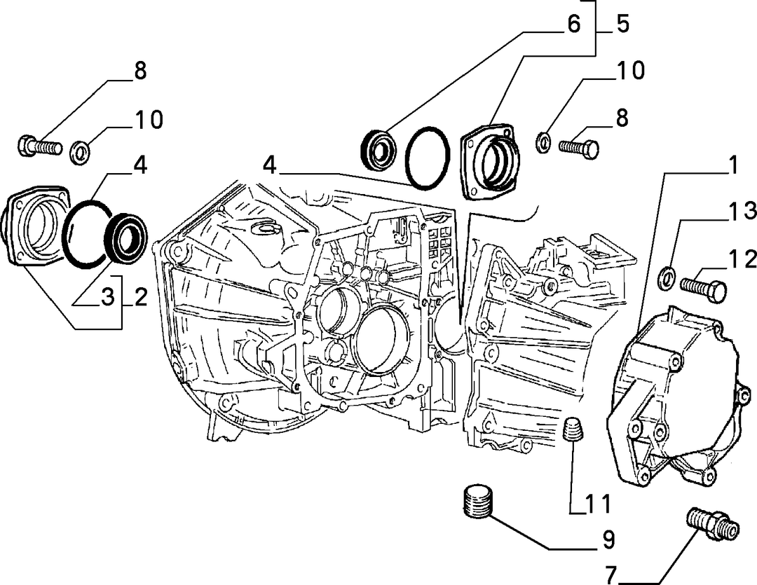 TRANSMISSION AND DIFFERENTIAL UNIT, CASING AND COVERS  2
