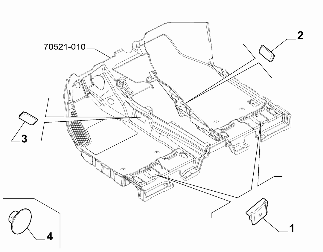 PASSENGER COMPARTMENT MAT FASTENERS AND ACCESSORIES 1