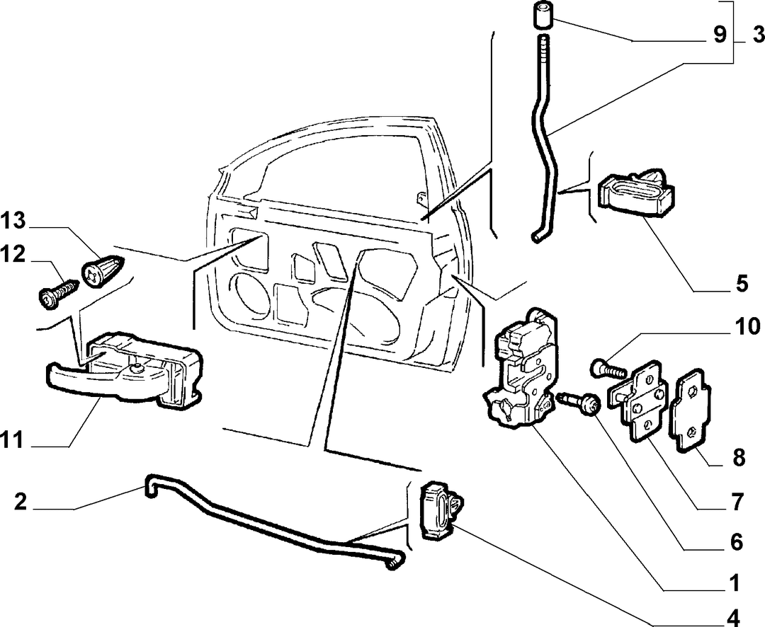 LOCKS AND CONTROLS FOR FRONT SIDE DOORS  1