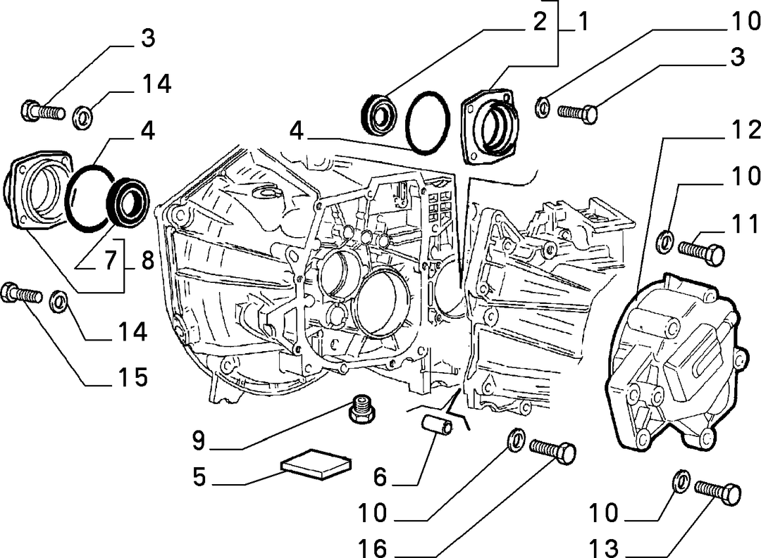 TRANSMISSION AND DIFFERENTIAL UNIT, CASING AND COVERS 5