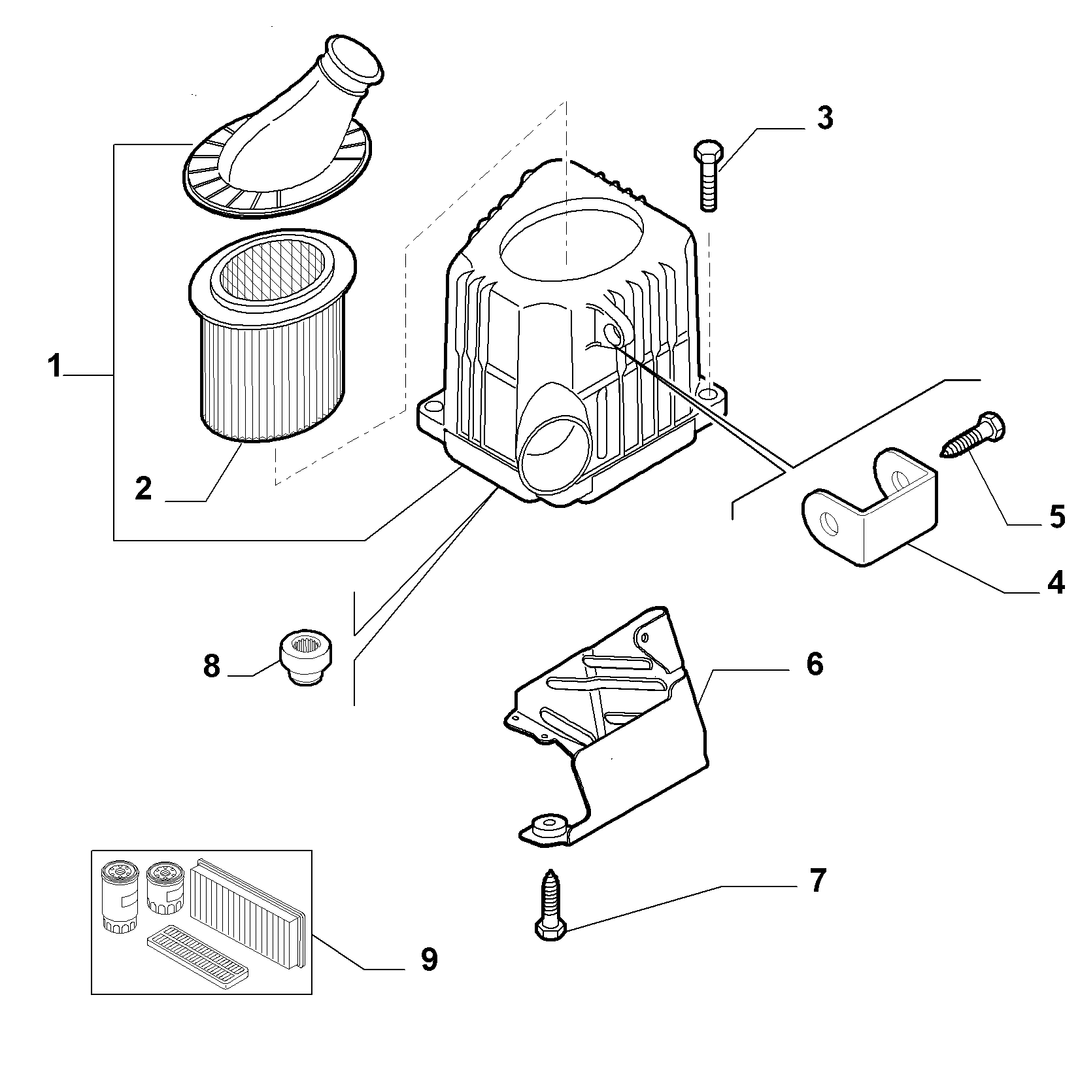 AIR FILTER AND PIPING 9
