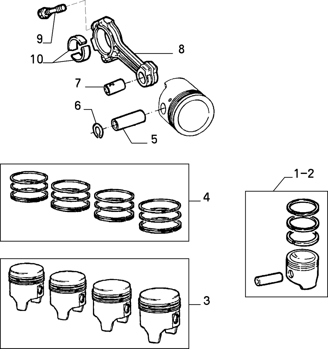 CONNECTING RODS AND PISTONS 1