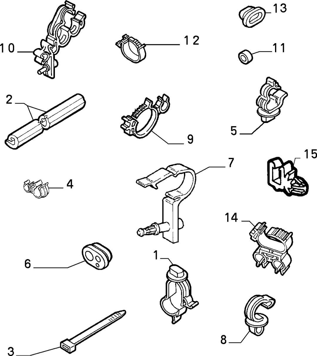 CABLE SET FIXINGS  1