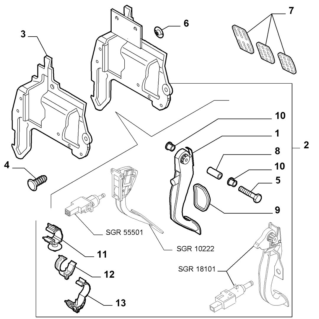 BRAKE PEDAL CONTROL 1