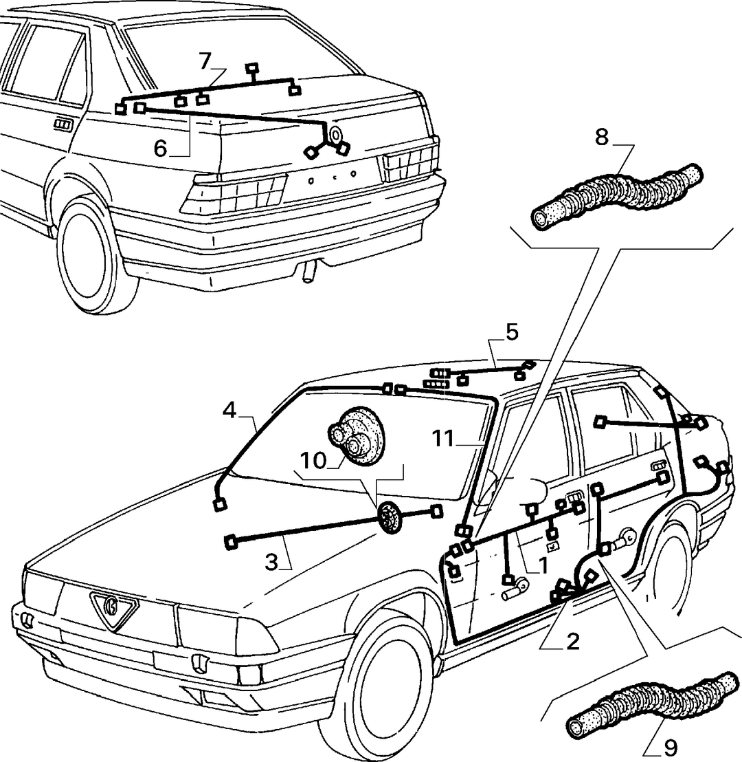 CABLE HARNESS (REAR SEAT) 2
